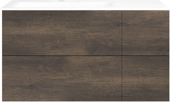ONDERBOUW COFFEE 4 LADES 110 KASTANJE DECOR TRUFFEL +WASTAFEL LINKS PORSELEIN WIT