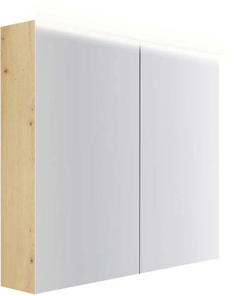 Spiegelkast COFFEE 2 deuren 900MM 4250K eik Decor urban, badkamermeubelen — SKU DESCO-193062