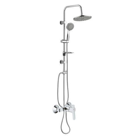 GROHE BauEdge doucheset met eengreeps douchemengkraan en Aloni regendouche chroom, hoofddouches — SKU MB-27649-31275, EAN 5404029134572