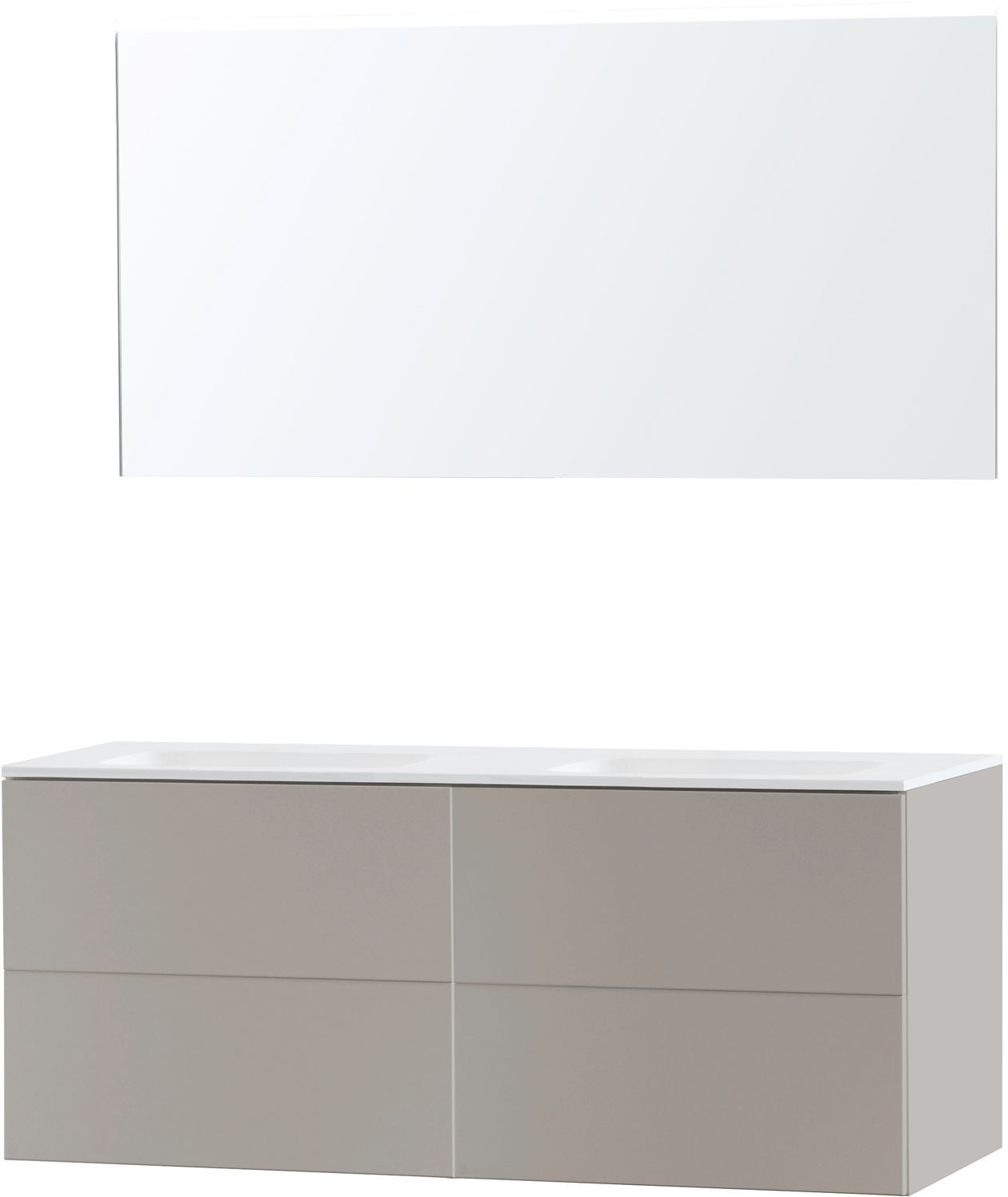 MEUBEL PURO DUO GRIJS 140 SOLID MOLTO SPIEGEL