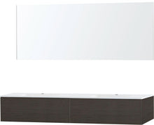 Meubel puro duo wenge 180 1 lade kunstmarmer spiegel