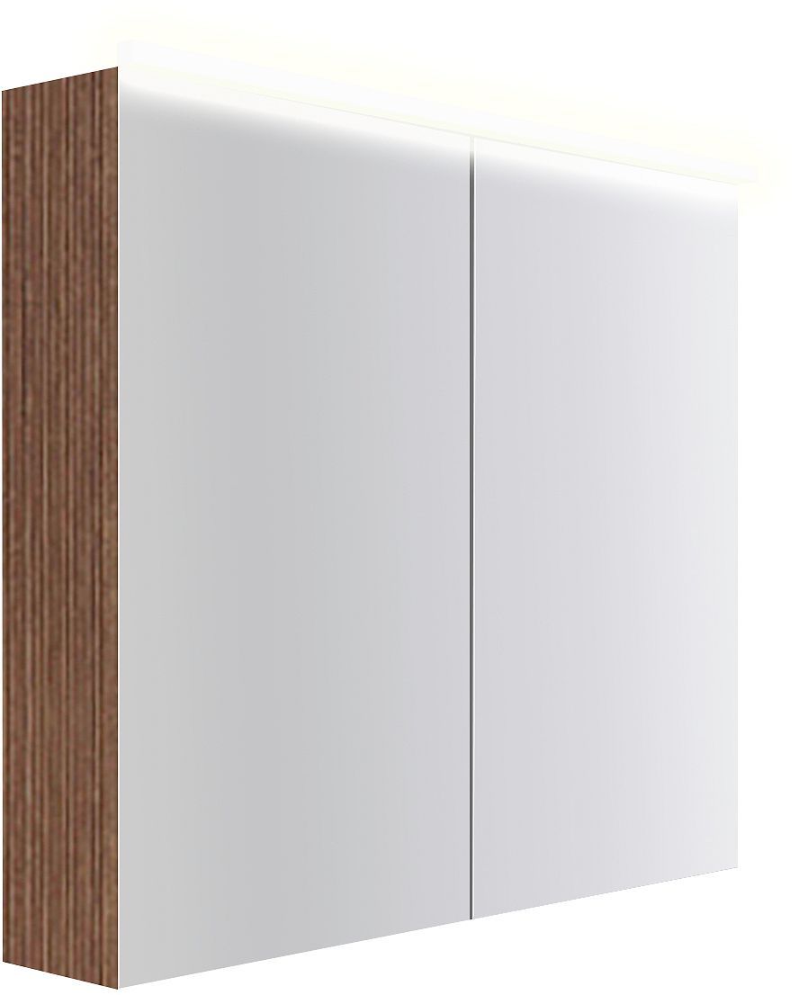 Spiegelkast COFFEE 2 deuren 900MM 4250K notelaar Decor Smartline