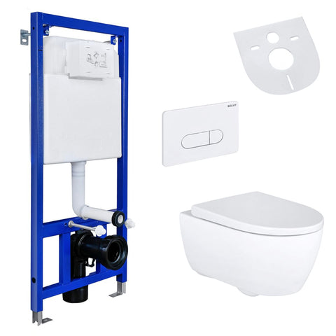 Geberit iCon wc-compleetset Rimfree hang-wc met Belvit inbouwelement, bedieningsplaat en geluidsisolatie, wc-packs — SKU MB-27623-31156, EAN 5404029132011