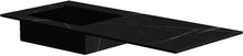 TABLET KERAMISCH MARMER PURO LAVABO S LINKS B120 H1,2 ZONDER KRAANGAT BAMBOO BLACK