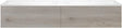 SOUS MEUBLE COFFEE 2 TIROIRS 160 CHENE ARGENT +DOUBLE LAVABO EN MARBRE SYNTHETIQUE BLANC MAT