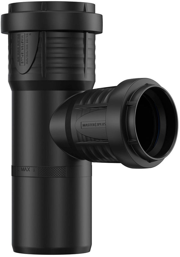 T PP 90°MFF 50-40MM ZWART