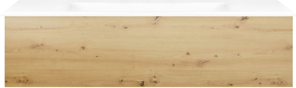 Onderbouw COFFEE 1 lade 120 eiken Decor urban +wastafel porselein zonder kraangat wit