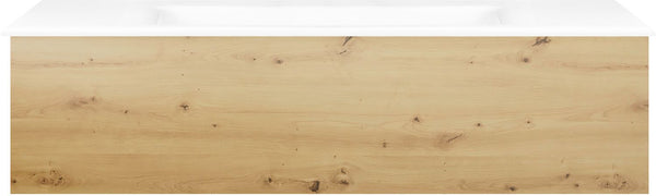 Onderbouw COFFEE 1 lade 120 eiken Decor urban +wastafel porselein zonder kraangat wit
