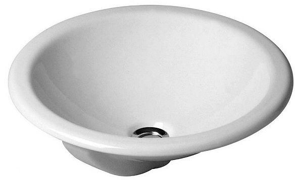 Inbouw lavabo architec Duravit diameter 470MM zonder kraanvlak +overloop wit
