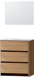 MEUBLE MOLTO SOL CHENE MASSIF SOLO 90 PORCELAINE MIROIR