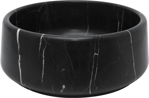 OPBOUWLAVABO MARBO DESCO COLLECTION DIAMETER 38CM ZONDER OVERLOOP NATUURSTEEN ZWART