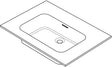 Tablet combo/molto/puro 70X50CM Solid wit