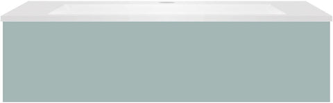 ONDERBOUW COFFEE 1 LADE 120 IJSBLAUW ZACHT MAT+WASTAFEL KUNSTMARMER MAT WIT