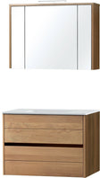 Meubel combo massif eik natuur 90 Solid spiegelkast