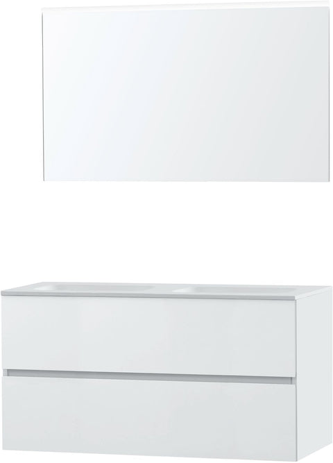 Meubel Molto poederwit 120 Solid spiegel