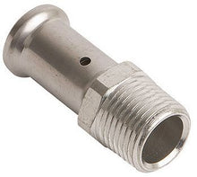 Puntstuk 20MM-1/2"M messing pers Henco