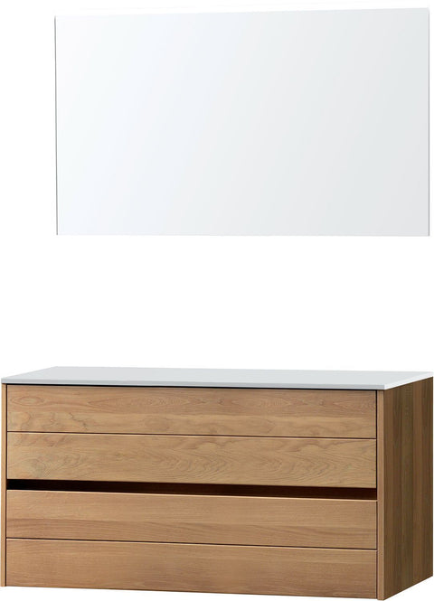 Meubel Molto massif eik 120 voor opbouwlavabo Solid spiegel