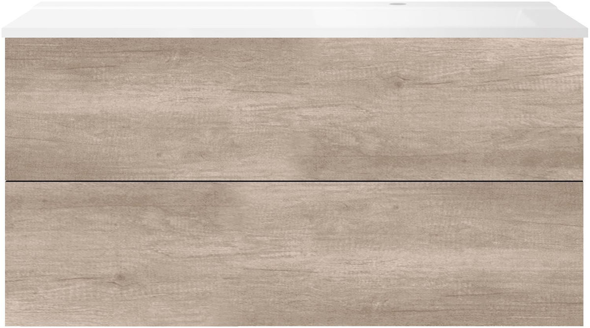 ONDERBOUW COFFEE 2 LADES 120 EIKEN DECOR FLANEL+WASTAFEL RECHTS WIT