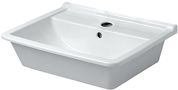 Inbouw lavabo STARCK3 Duravit 560X465MM +kraangat/overloop wit