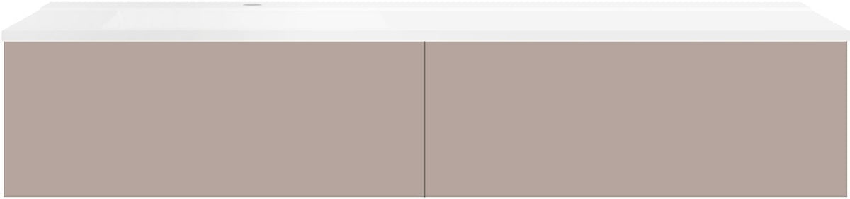 ONDERBOUW COFFEE 2 LADES 160 MAT BASALTGRIJS+WASTAFEL LINKS WIT