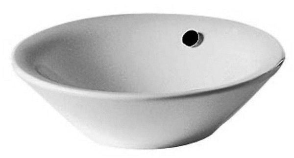 VASQUE A POSER STARCK I DURAVIT DIAMETRE 530MM SANS PLAGE ROBINET+TROP-PLEIN BLANC
