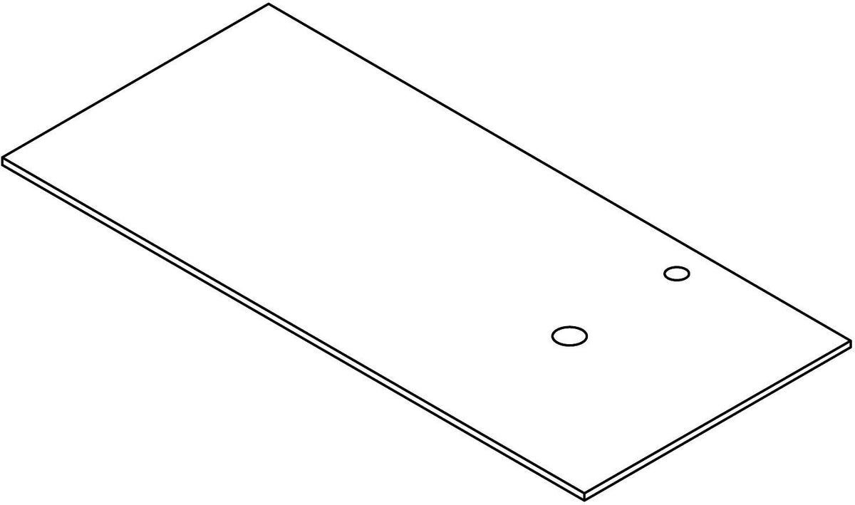 TABLET KERAMISCH MARMER PURO B140 H1,2 1AFVOERGAT/KRAANGAT RECHTS TRAVERTIN NEW