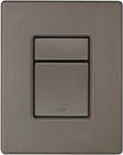 Duwplaat 2-TOETS Cosmo FG brushed hard graphite