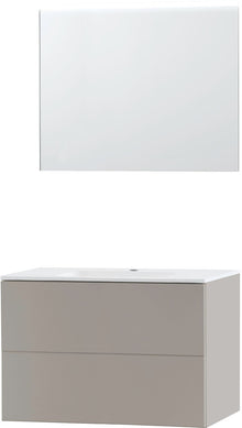 MEUBEL PURO SOLO GRIJS 90 KUNSTMARMER SPIEGEL