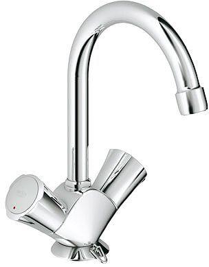 2GREEPSMENGKRAAN Lavabo Costa L Grohe draaibare uitloop met ketting chroom