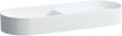 VASQUE A POSER DOUBLE SONAR RELIEF LAUFEN 100X37 SANS TROU ROBINET/TROP-PLEIN BLANC
