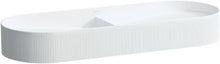 VASQUE A POSER DOUBLE SONAR RELIEF LAUFEN 100X37 SANS TROU ROBINET/TROP-PLEIN BLANC