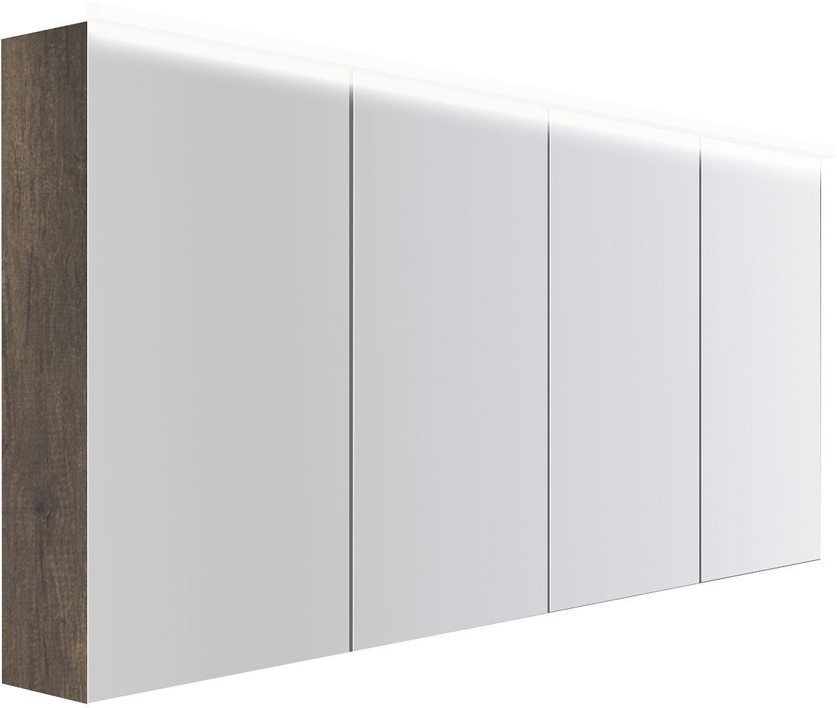 Spiegelkast COFFEE 4 deuren 1800MM 4250K kastanje Decor truffel