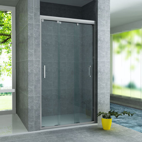 Aloni nisdeur 3-delig 90x200 cm – doucheglas met schuifdeuren, 8 mm ESG veiligheidsglas, nanocoating, douchedeur - Helder, douchedeuren & douchewanden — SKU MB-19239-22766, EAN 5404024118140