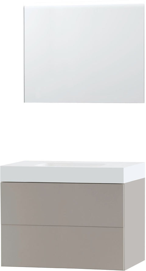 Meubel puro solo grijs 90 solid puro spiegel, badkamermeubelen — SKU DESCO-702331