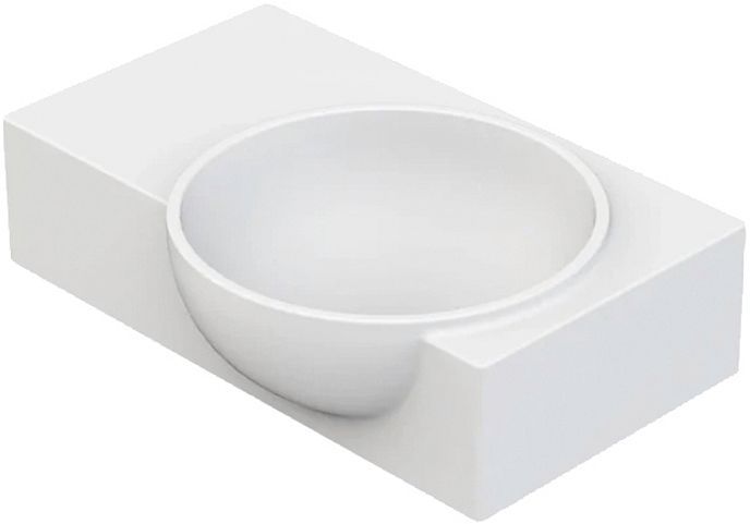 HANDENWASSER RECHTS QUO 40x22/27 ZONDER KRAANGAT INCLUSIEF BEVESTIGING XONYX WIT
