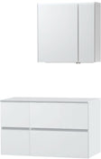 Meubel Molto poederwit 105 voor opbouwlavabo Solid spiegelkast 70