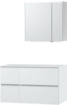 Meubel Molto poederwit 105 voor opbouwlavabo Solid spiegelkast 70