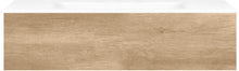 Onderbouw COFFEE 1 lade 120 eiken Decor kasjmier +wastafel porselein zonder kraangat wit