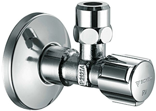 ROBINET D'ARRÊT EQUERRE SCHELL BELGAQUA 1/2" CHROME