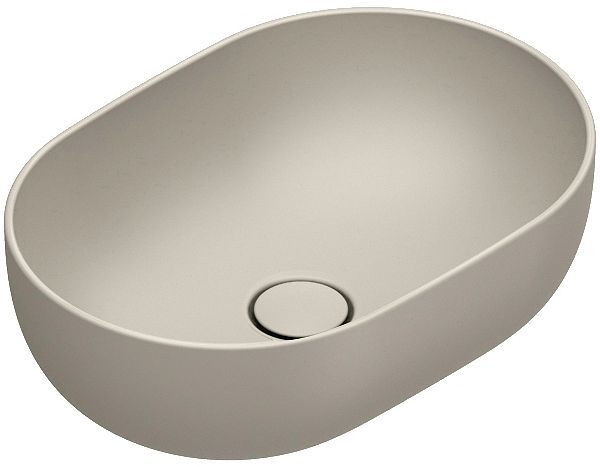Opbouwlavabo sfera catalano cataglaze+ 50X35 H16 zonder overloop sabbia satinato