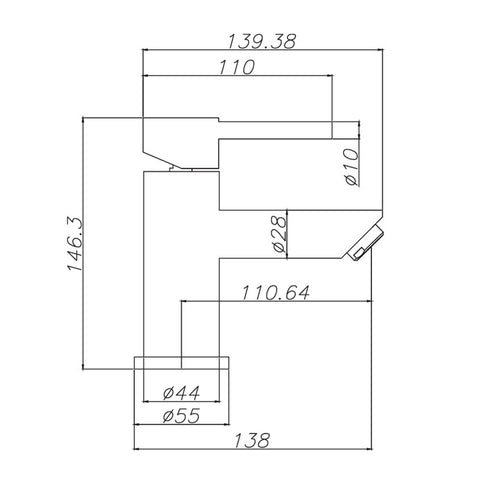Aloni wastafelkraan ééngreepsmengkraan chroom koud-/warmwater, wastafelkranen — SKU MB-15883-19410, EAN 5404024106000