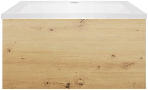 Onderbouw COFFEE 1 lade 60 eiken Decor urban+wastafel kunstmarmer wit, badkamermeubelen — SKU DESCO-191799