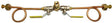 LYRES DE RACCORDEMENT 2 BOUTEILLES DE GAZ +ROBINETS A BILLE ESSO 2 FENTES