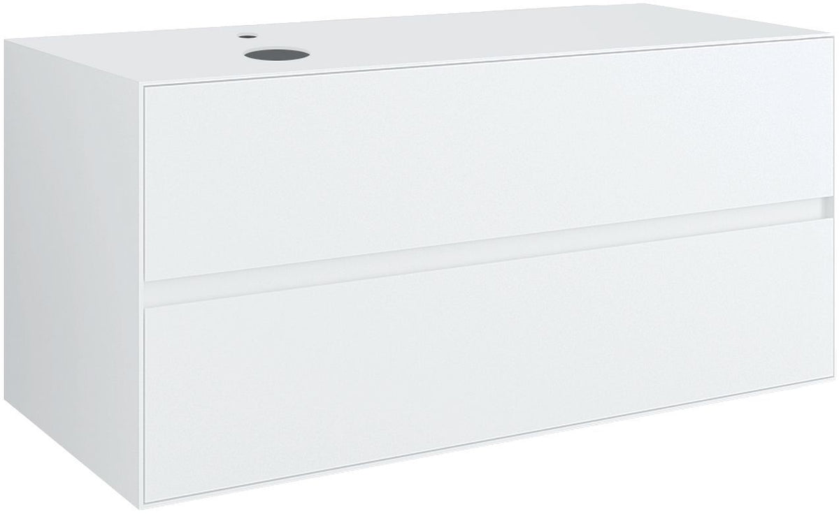 ONDERBOUW 2LADES+TABLET VOOR OPBOUWLAVABO LINKS TENSO 120CM +KRAANGAT WIT
