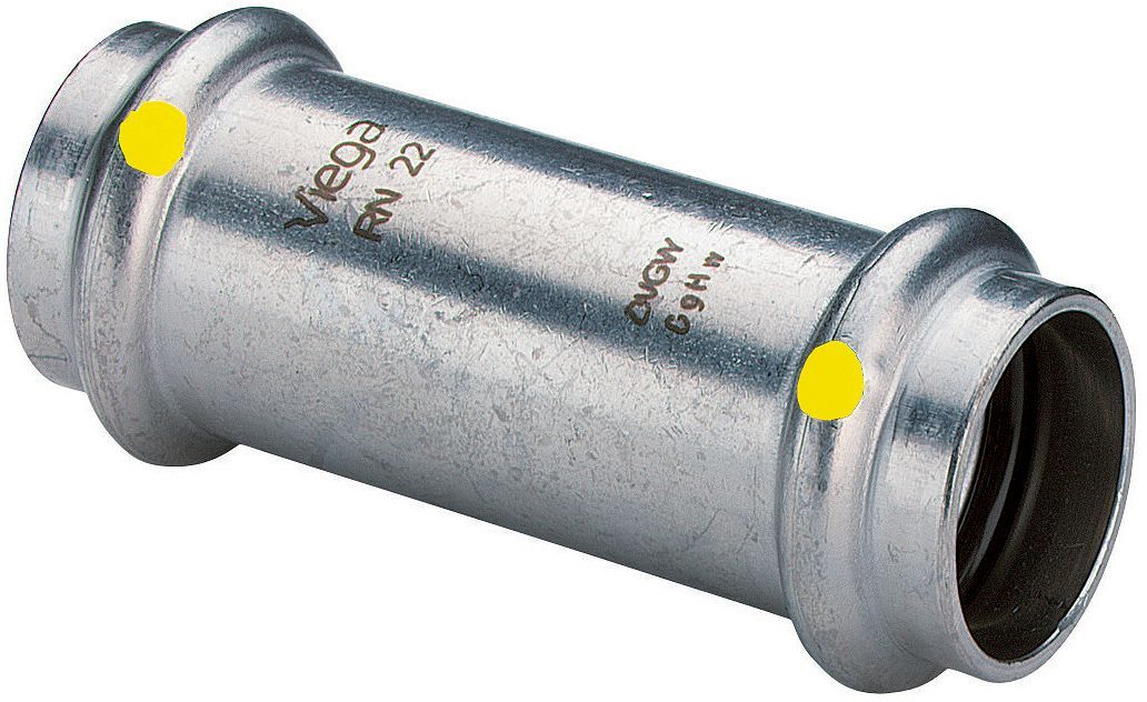 Schuifmof 28MM sanpress inox gas Viega