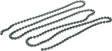 Parelketting per meter chroom