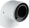 UNIFLOW CONCENTRISCHE BOCHT 80/125MM 90° ALU/PP