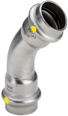 COUDE 45°FF 35MM SANPR INOX GAZ VIEGA