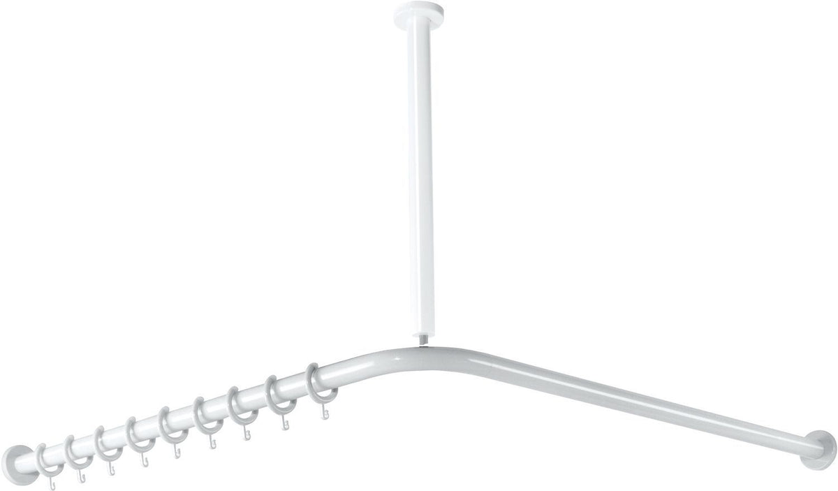 Haakse gordijnhouder Hewi 801 100CM wit
