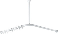 Haakse gordijnhouder Hewi 801 100CM wit